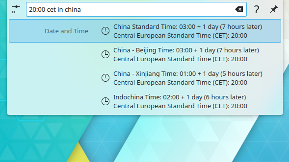Screenshot of Conversion between time zones in runner<