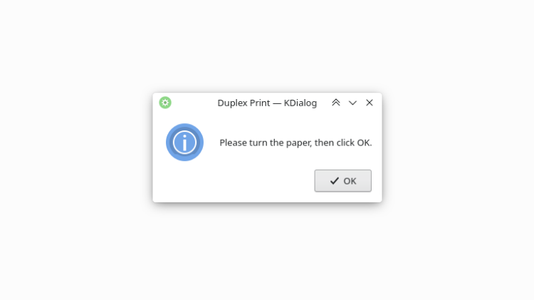 Screenshot of dAutomatic Manual Duplex Printing