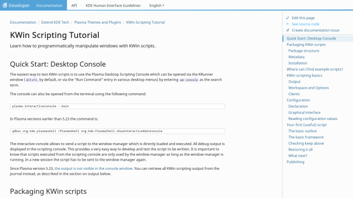 Screenshot of Overhaul of the KWin scripting tutorial